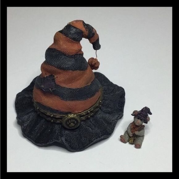 Boyds Treasure Boxes, Hilda's Haunted Hat w/ Witchy McNibble Style#392183**Rare - Picture 4 of 10